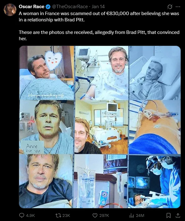 deepfake Brad Pitt