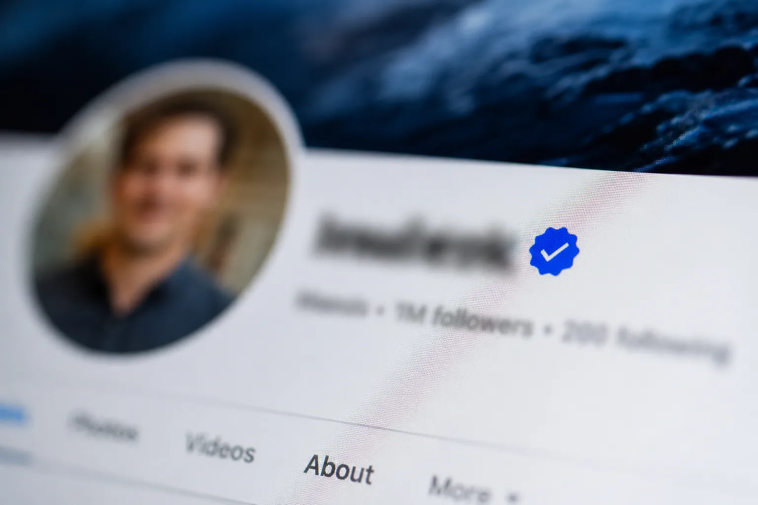 look for verified accounts