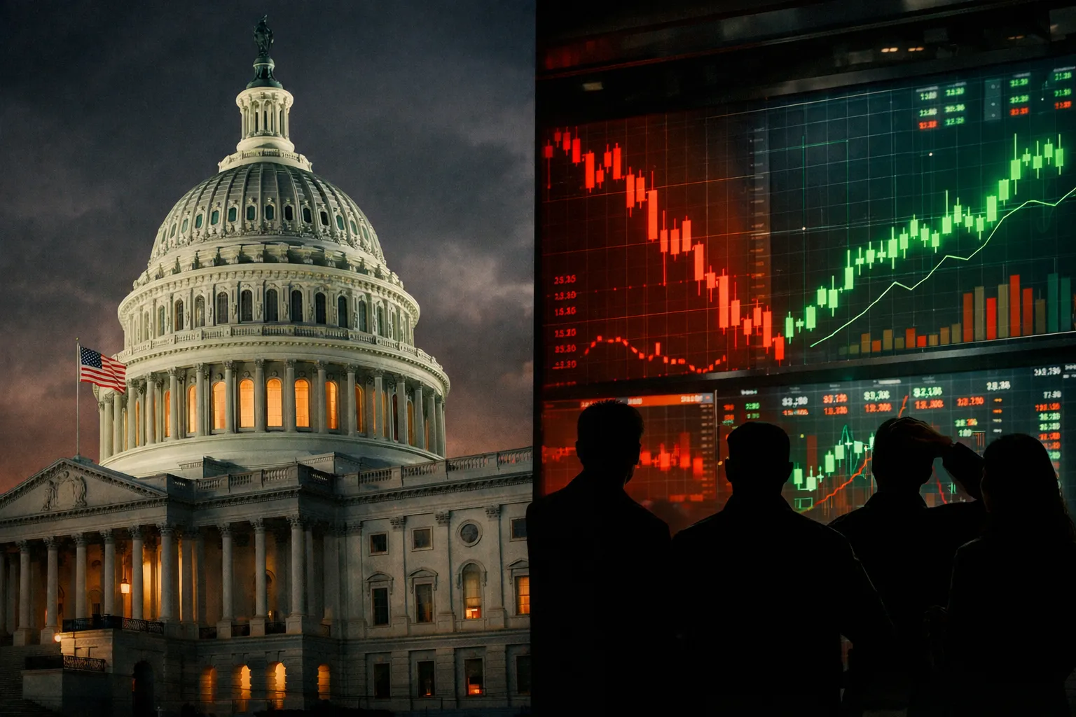 US stock market scene