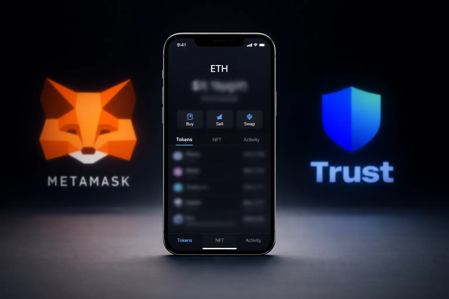 MetaMask and Trust DeFi Wallets