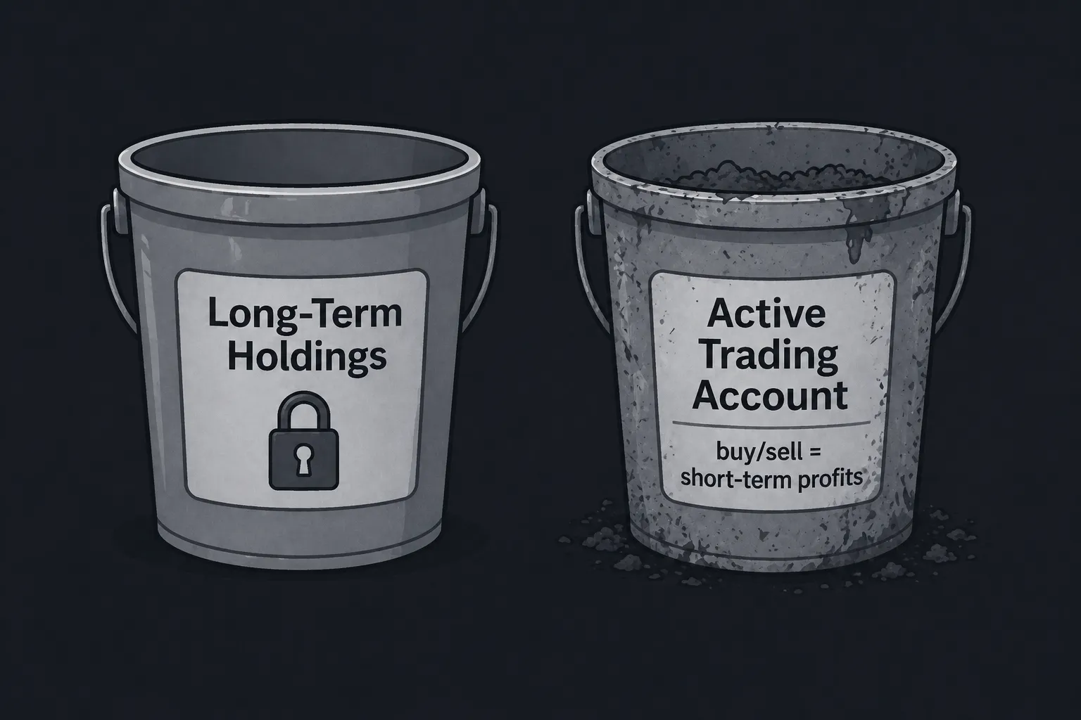 Long-term holdings vs active trading account